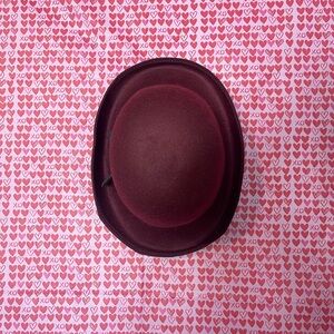 Stylish Burgundy Bowler Hat